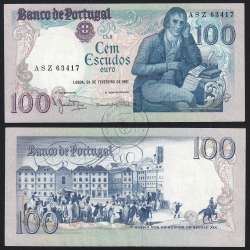 100 Escudos 1981 Bocage 24/02/1981, 100$00 One Hundred Escudos 24/02/1981 Plate: 8 Bank of Portugal, (C), Pick 178b