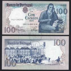 100 Escudos 1984 Bocage 31/01/1984, 100$00 One Hundred Escudos 31/01/1984 Plate: 8 Bank of Portugal, (C), Pick 178c