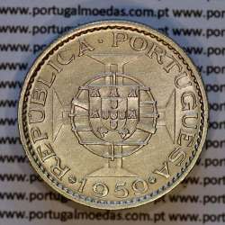 India, 3 Escudos 1959 nickel brass, 3$00 Escudos 1959 State of Portuguese India, (AU), World Coins India Portuguese KM 34