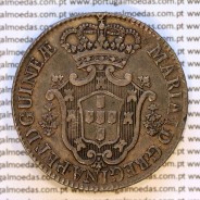 12 Macutas silver 1796 of portuguese queen D. Maria I (1786-1799), Angola Former Colony of Portugal, W.Coins Angola KM 36