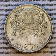Portugal, coin of 1 Escudo 1946 Alpaca of the Portuguese Republic, (AU), World Coins Portugal KM 578