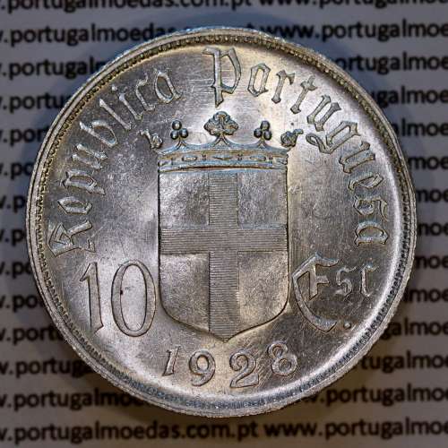 10 Escudos prata 1928 Batalha de Ourique, 10$00 prata 1928,  (Bela/Soberba), World Coins Portugal KM 579