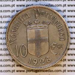 Portugal, commemorative coin 10 Escudos silver 1928 Battle of Ourique, 10$00 silver 1928, (XF/AU), World Coins Portugal KM 579