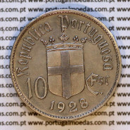 10 Escudos prata 1928 Batalha de Ourique, 10$00 prata 1928,  (MBC+/Bela), World Coins Portugal KM 579
