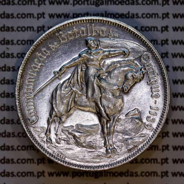 Portugal, commemorative coin 10 Escudos silver 1928 Battle of Ourique, 10$00 silver 1928, (AU/UNC), World Coins Portugal KM 579