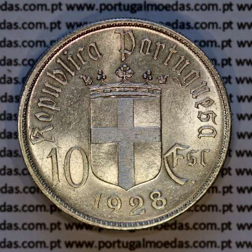 10 Escudos prata 1928 Batalha de Ourique, 10$00 prata 1928,  (Bela/Soberba), World Coins Portugal KM 579