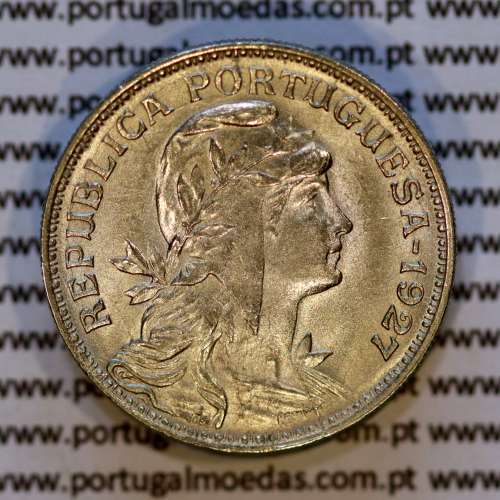 Portugal, Nickel brass coin of 50 Centavos 1927 of Portuguese Republic, (UNC), World Coins Portugal KM577
