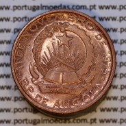50 Kwanzas 1991 cobre, Republica Popular de Angola, (Bela/Soberba), World Coins Angola KM 91