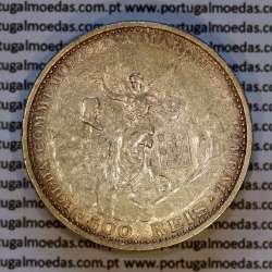 500 réis 1910 prata D. Manuel II, Marquês de Pombal, (MBC+), World Coins Portugal KM 557