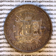 500 réis 1910 prata D. Manuel II, Centenário da Guerra Peninsular de 1808-1814, (MBC+/Bela-), World Coins Portugal KM 556.