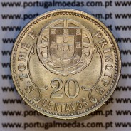 20 Centavos 1929 alpaca de São Tomé e Príncipe Ex-colónia Portuguesa, (Bela), World Coins Saint Thomas & Prince Island KM 3