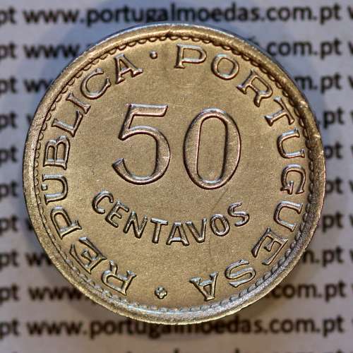 50 Centavos 1951 Alpaca, S. Tomé e Príncipe Ex-colónia Portuguesa, (Bela), World Coins Saint Thomas & Prince Island KM10