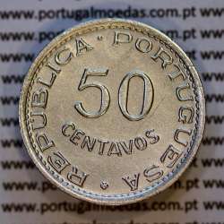 50 Centavos 1951 Alpaca, S. Tomé e Príncipe Ex-colónia Portuguesa, (Bela), World Coins Saint Thomas & Prince Island KM10