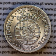 50 Centavos 1949 Nickel brass of Cape Verde, 50 Centavos 1949, former Portuguese colony, (UNC), World Coins Cape Verde KM6