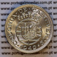 50 centavos 1949 alpaca de Cabo Verde, Ex-Colónia portuguesa de Cabo verde, (Soberba), World Coins Cape Verde KM 6b