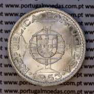 Cabo Verde, 10 Escudos 1953 prata, 10$00 escudo 1953 Prata da Ex-colónia portuguesa,  (Soberba), World Coins Cape Verde KM 10