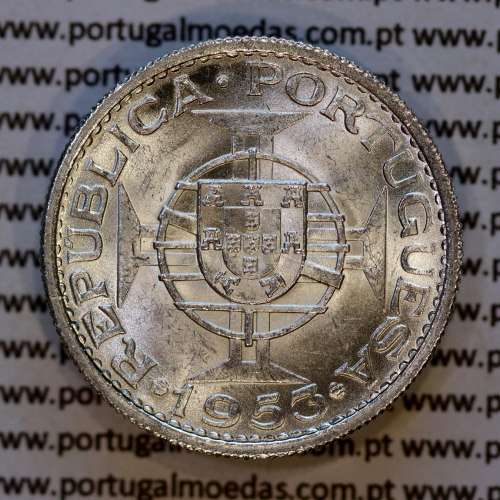 Cabo Verde, 10 Escudos 1953 prata, 10$00 escudo 1953 Prata da Ex-colónia portuguesa,  (Soberba), World Coins Cape Verde KM10b