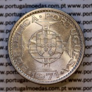 Saint Thomas & Prince, Copper-nickel coin 5 escudos 1971, 5$00 escudos 1971, Former Portuguese Colony, (UNC), WorldCoins KM 22