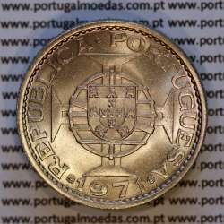 Saint Thomas & Prince, Copper-nickel coin 10 escudos 1971, 10$00 escudos 1971, Former Portuguese Colony, (UNC), WorldCoins KM 23