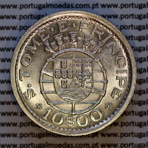 10 Escudos 1951 silver, São Tomé and Príncipe, Former colony portuguese, (AU/UNC), World Coins Saint Thomas & Prince KM14