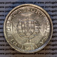 São Tomé e Príncipe 10$00 prata 1951, 10 Escudos Prata 1951, (Bela/Soberba), World Coins - Saint Thomas & Prince Island KM 14