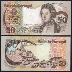 Nota de 50 Escudos 1968 Infanta D.Maria, 50$00 28/05/1968 Chapa: 9 - Banco de Portugal (Pouco Circulada), Pick 174