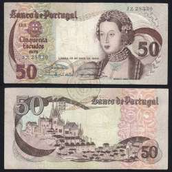 50 Escudos Banknote 1968 Infanta D. Maria, 50$00 28/05/1968 Plate: 9 - Bank of Portugal (Circulated), Pick 174