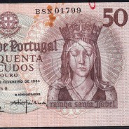 Nota de 50 Escudos 1964 Rainha Santa Isabel, 50$00 28/02/1964 Chapa: 8 - Banco de Portugal (Circulada), Pick 168