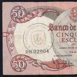 Nota de 50 Escudos 1964 Rainha Santa Isabel, 50$00 28/02/1964 Chapa: 8 - Banco de Portugal (Circulada), Pick 168