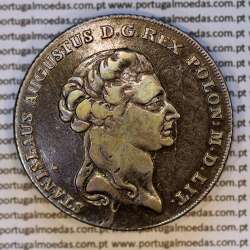 Poland, silver coin, Talar koronny - 6 Złotych 1794- Stanisław August Poniatowski, Warszawa, World Coins Poland KM 216b
