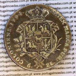Poland, silver coin, Talar koronny - 6 Złotych 1794- Stanisław August Poniatowski, Warszawa, World Coins Poland KM 216k