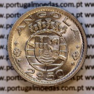 Angola 2$50 1968 cuproníquel, (2 escudos e 50 centavos 1968), (Soberba) 2 1/2 Escudos 1968 Nickel  World Coins Angola KM#77