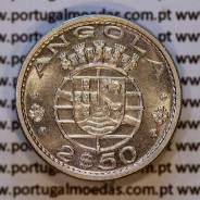 Angola 2$50 1969 cuproníquel, (2 escudos e 50 centavos 1969), (Soberba) 2 1/2 Escudos 1969 Nickel  World Coins Angola KM#77