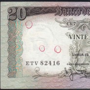 Nota de 20 Escudos 1964 Santo António, 20$00 26/05/1964 Chapa: 7 - Banco de Portugal (Circulada), Pick 167