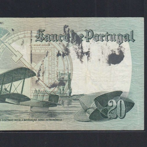 20 Escudos 1978 Gago Coutinho 13/09/1978, 20$00 Vinte Escudos 13/09/1978 Chapa:9 Banco de Portugal, (C), Pick 176a