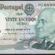 20 Escudos 1978 Gago Coutinho 04/10/1978, 20$00 Vinte Escudos 04/10/1978 Chapa:9 Banco de Portugal, (C), Pick 176b