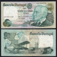 20 Escudos 1978 Gago Coutinho 13/09/1978, 20$00 Twenty Escudos 13/09/1978 Plate: 9 Bank of Portugal, (C), Pick 176a