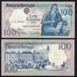 100 Escudos 1981 Bocage 24/02/1981, 100$00 Cem Escudos 24/02/1981 Chapa:8 Banco de Portugal, (C), Pick 178b
