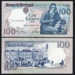 100 Escudos 1984 Bocage 31/01/1984, 100$00 Cem Escudos 31/01/1984 Chapa:8 Banco de Portugal, (C), Pick 178c