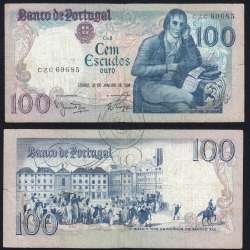 100 Escudos 1984 Bocage 31/01/1984, 100$00 Cem Escudos 31/01/1984 Chapa:8 Banco de Portugal, (C), Pick 178c