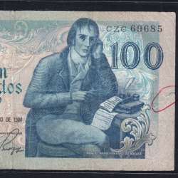 100 Escudos 1984 Bocage 31/01/1984, 100$00 Cem Escudos 31/01/1984 Chapa:8 Banco de Portugal, (C), Pick 178c
