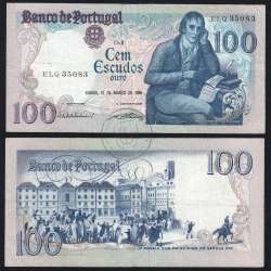 100 Escudos 1985 Bocage 12/03/1985, 100$00 Cem Escudos 12/03/1985 Chapa:8 Banco de Portugal, (C), Pick 178d