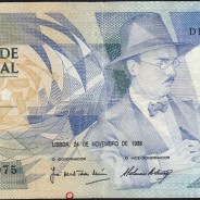 100 Escudos Fernando Pessoa 24.11.1988, One Hundred Escudos 24 november 1988 Plate 9 - Bank of Portugal, (C), Pick 179f