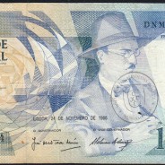 100 Escudos Fernando Pessoa 24.11.1988, One Hundred Escudos 24 november 1988 Plate 9 - Bank of Portugal, (C), Pick 179f