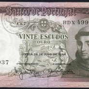 20 Escudos Banknote 1964 Saint Anthony, 20$00 26/05/1964 Plate: 7 - Bank of Portugal (Little Circulated), Pick 167
