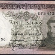 20 Escudos Banknote 1964 Saint Anthony, 20$00 26/05/1964 Plate: 7 - Bank of Portugal (Little Circulated), Pick 167