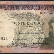 Nota de 20 Escudos 1964 Santo António, 20$00 26/05/1964 Chapa: 7 - Banco de Portugal (Circulada), Pick 167