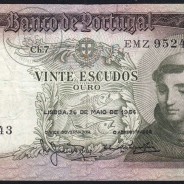 Nota de 20 Escudos 1964 Santo António, 20$00 26/05/1964 Chapa: 7 - Banco de Portugal (Circulada), Pick 167