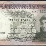 Nota de 20 Escudos 1964 Santo António, 20$00 26/05/1964 Chapa: 7 - Banco de Portugal (Circulada), Pick 167