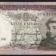 Nota de 20 Escudos 1964 Santo António, 20$00 26/05/1964 Chapa: 7 - Banco de Portugal (Circulada), Pick 167